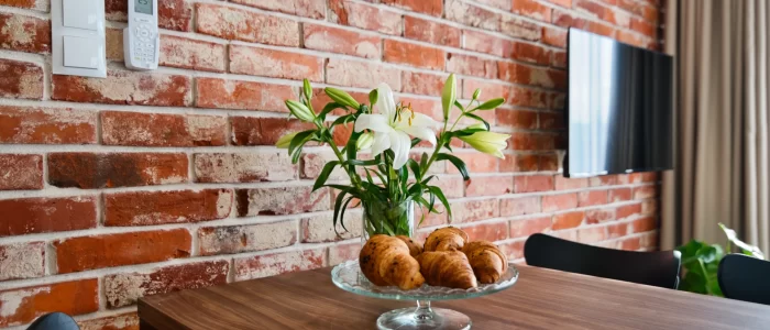 Apartment for 6 - croissants on a table