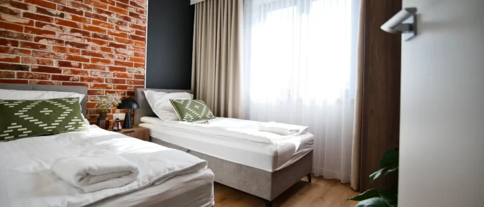 Apartment for 6 - bedroom with two single beds